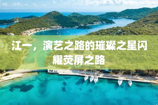 江一，演艺之路的璀璨之星闪耀荧屏之路