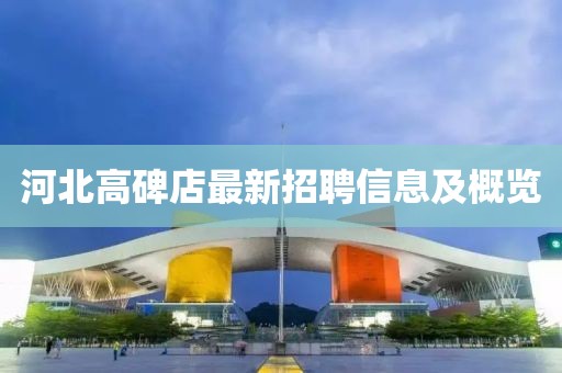 河北高碑店最新招聘信息及概览