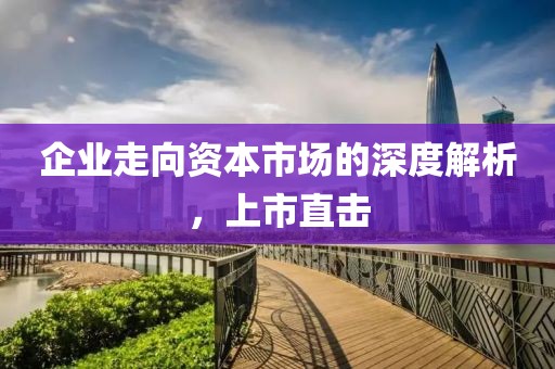 企业走向资本市场的深度解析，上市直击