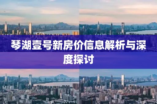 琴湖壹号新房价信息解析与深度探讨