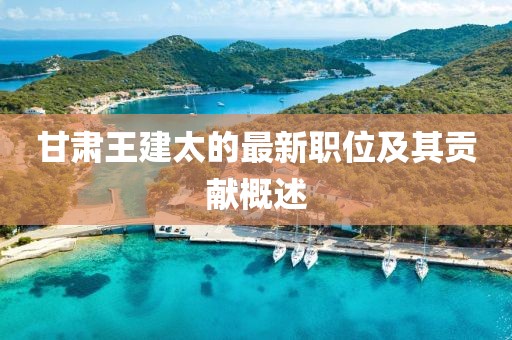 甘肃王建太的最新职位及其贡献概述