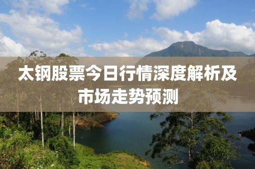 太钢股票今日行情深度解析及市场走势预测