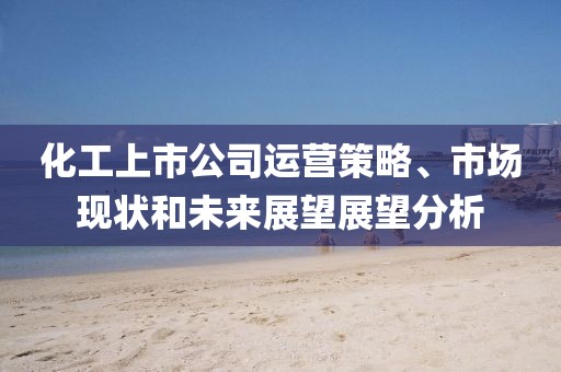 化工上市公司运营策略、市场现状和未来展望展望分析
