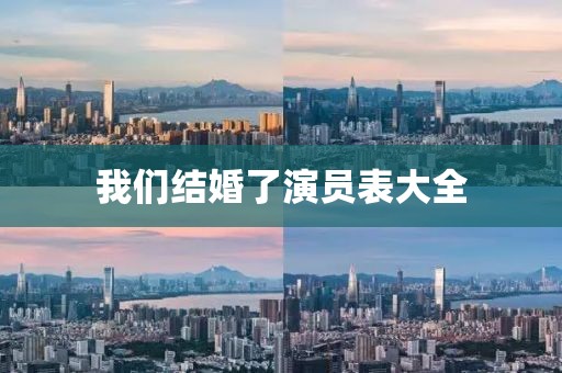 我们结婚了演员表大全
