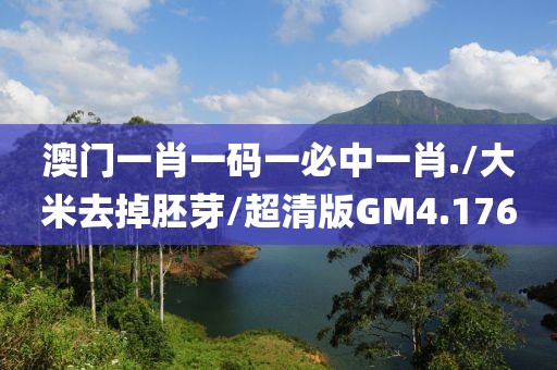 澳门一肖一码一必中一肖./大米去掉胚芽/超清版GM4.176