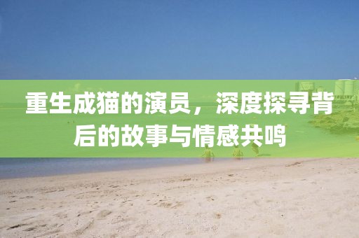 重生成猫的演员，深度探寻背后的故事与情感共鸣