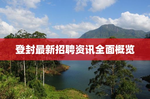 登封最新招聘资讯全面概览