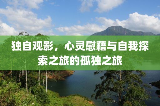 独自观影，心灵慰藉与自我探索之旅的孤独之旅
