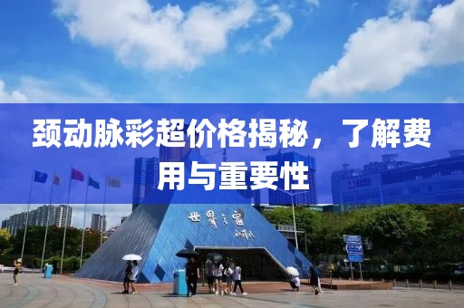 颈动脉彩超价格揭秘，了解费用与重要性