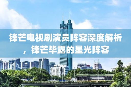 锋芒电视剧演员阵容深度解析，锋芒毕露的星光阵容
