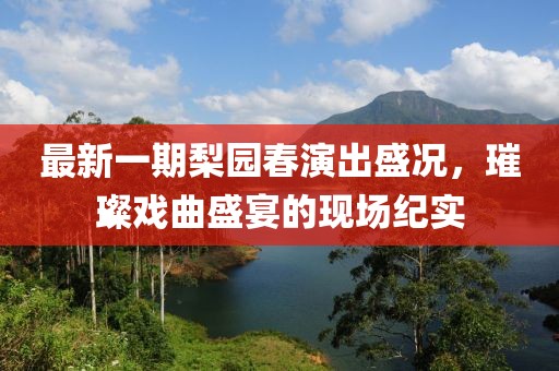 最新一期梨园春演出盛况，璀璨戏曲盛宴的现场纪实