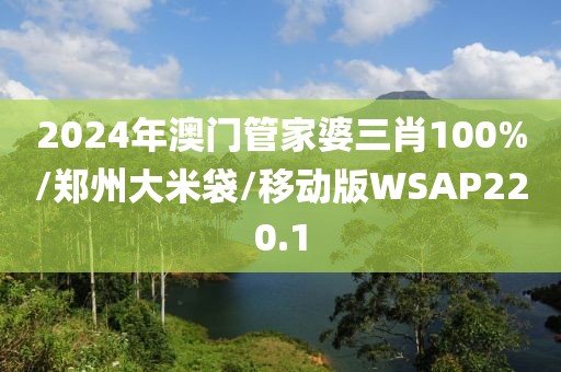 2024年澳门管家婆三肖100%/郑州大米袋/移动版WSAP220.1