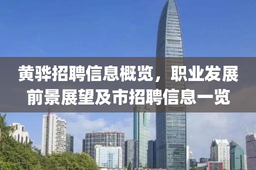 黄骅招聘信息概览，职业发展前景展望及市招聘信息一览