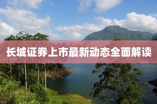 长城证券上市最新动态全面解读