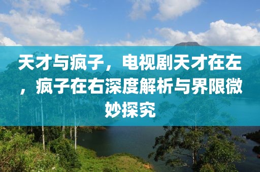 天才与疯子，电视剧天才在左，疯子在右深度解析与界限微妙探究