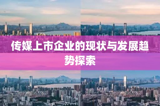 传媒上市企业的现状与发展趋势探索