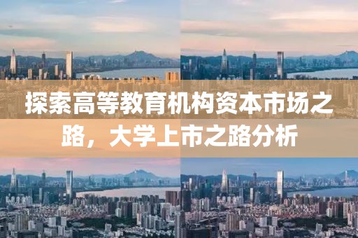 探索高等教育机构资本市场之路，大学上市之路分析