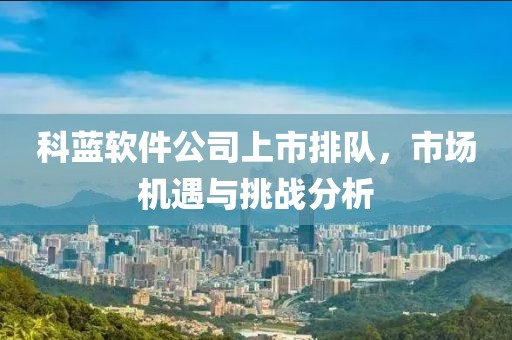 科蓝软件公司上市排队，市场机遇与挑战分析