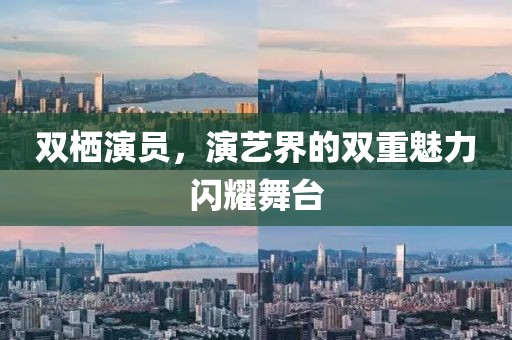 双栖演员，演艺界的双重魅力闪耀舞台