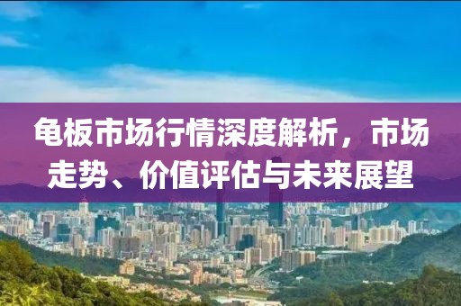 龟板市场行情深度解析，市场走势、价值评估与未来展望