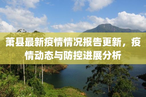 萧县最新疫情情况报告更新，疫情动态与防控进展分析