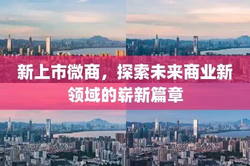 新上市微商，探索未来商业新领域的崭新篇章