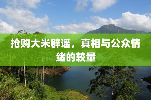 抢购大米辟谣，真相与公众情绪的较量