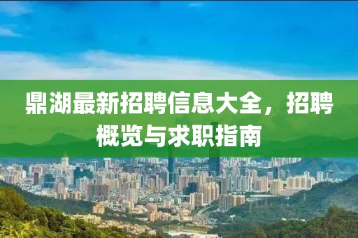 鼎湖最新招聘信息大全，招聘概览与求职指南