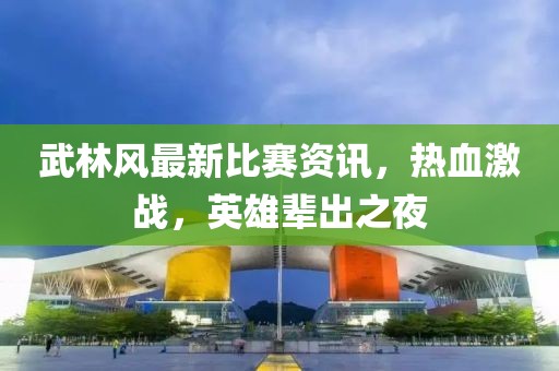 武林风最新比赛资讯，热血激战，英雄辈出之夜