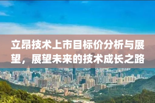 立昂技术上市目标价分析与展望，展望未来的技术成长之路