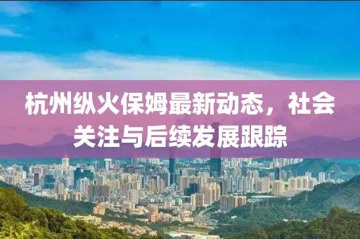 杭州纵火保姆最新动态，社会关注与后续发展跟踪