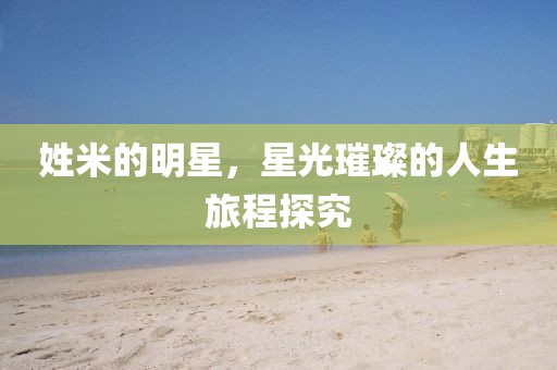 姓米的明星，星光璀璨的人生旅程探究