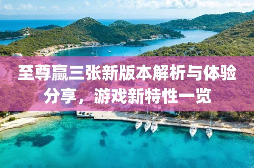 至尊赢三张新版本解析与体验分享，游戏新特性一览