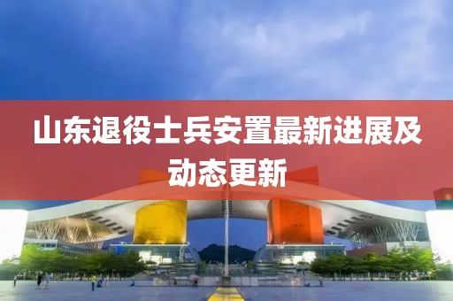 山东退役士兵安置最新进展及动态更新