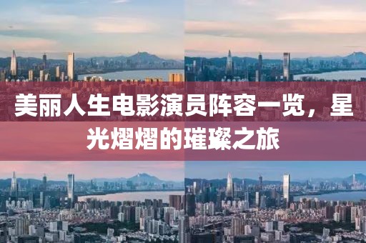 美丽人生电影演员阵容一览，星光熠熠的璀璨之旅