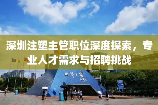 深圳注塑主管职位深度探索，专业人才需求与招聘挑战