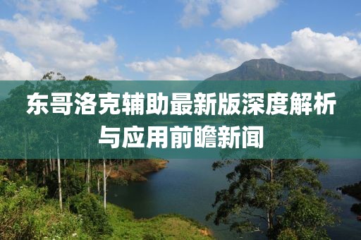 东哥洛克辅助最新版深度解析与应用前瞻新闻