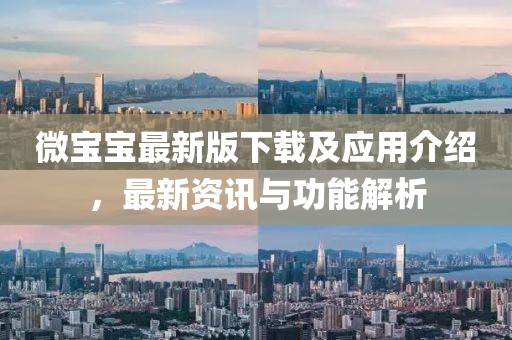 微宝宝最新版下载及应用介绍，最新资讯与功能解析