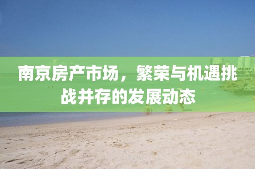南京房产市场，繁荣与机遇挑战并存的发展动态