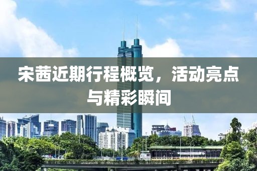 宋茜近期行程概览，活动亮点与精彩瞬间