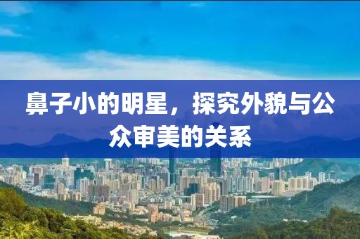 鼻子小的明星，探究外貌与公众审美的关系