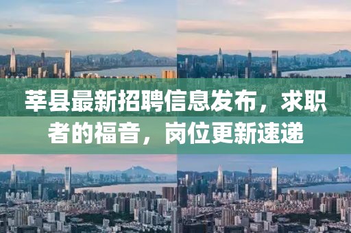 莘县最新招聘信息发布，求职者的福音，岗位更新速递