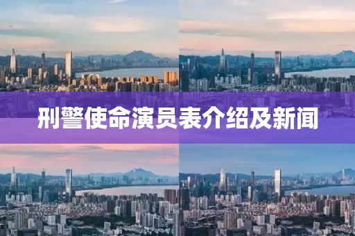 刑警使命演员表介绍及新闻