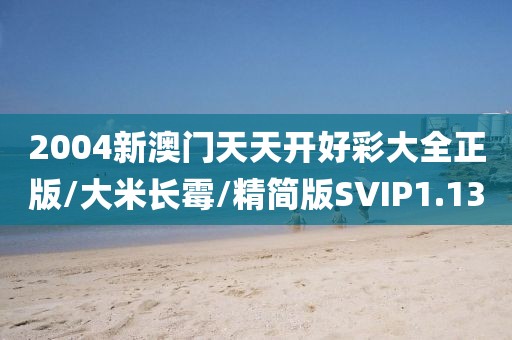 2004新澳门天天开好彩大全正版/大米长霉/精简版SVIP1.13
