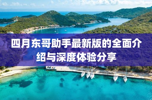 四月东哥助手最新版的全面介绍与深度体验分享