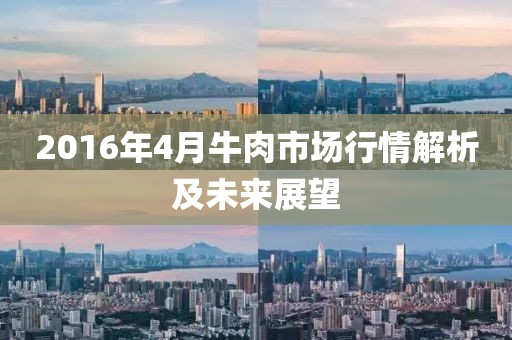 2016年4月牛肉市场行情解析及未来展望