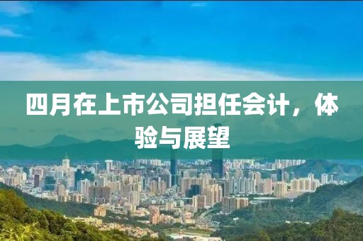 四月在上市公司担任会计，体验与展望