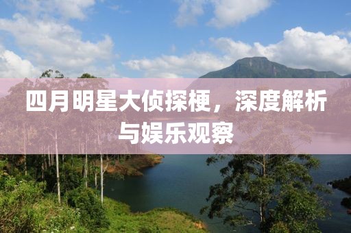 四月明星大侦探梗，深度解析与娱乐观察
