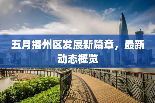 五月播州区发展新篇章，最新动态概览