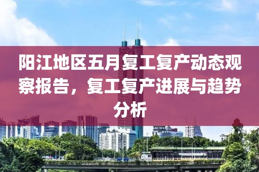 阳江地区五月复工复产动态观察报告，复工复产进展与趋势分析